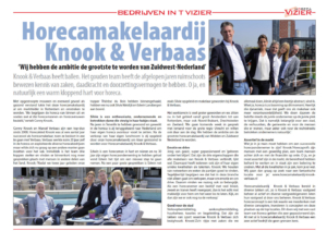 Artikel Bedrijven in t Vizier Horecamakelaardij Knook en Verbaas