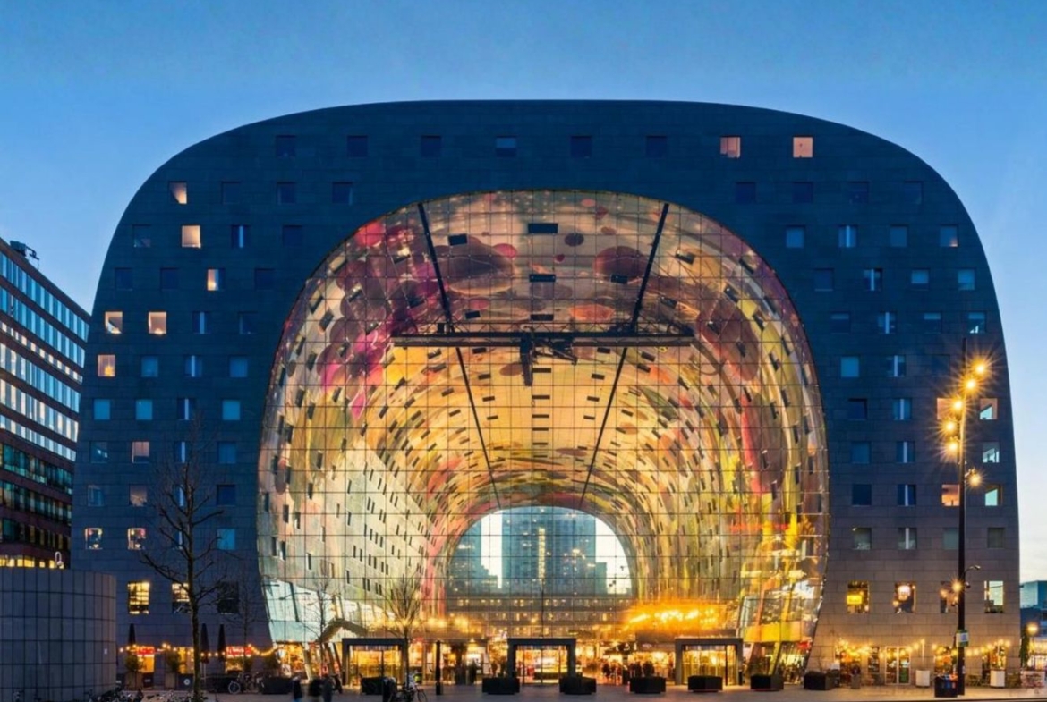Unieke horecaruimte van 370 m² in de wereldberoemde Markthal Rotterdam – Grotemarkt 184, verdeeld over begane grond en eerste verdieping