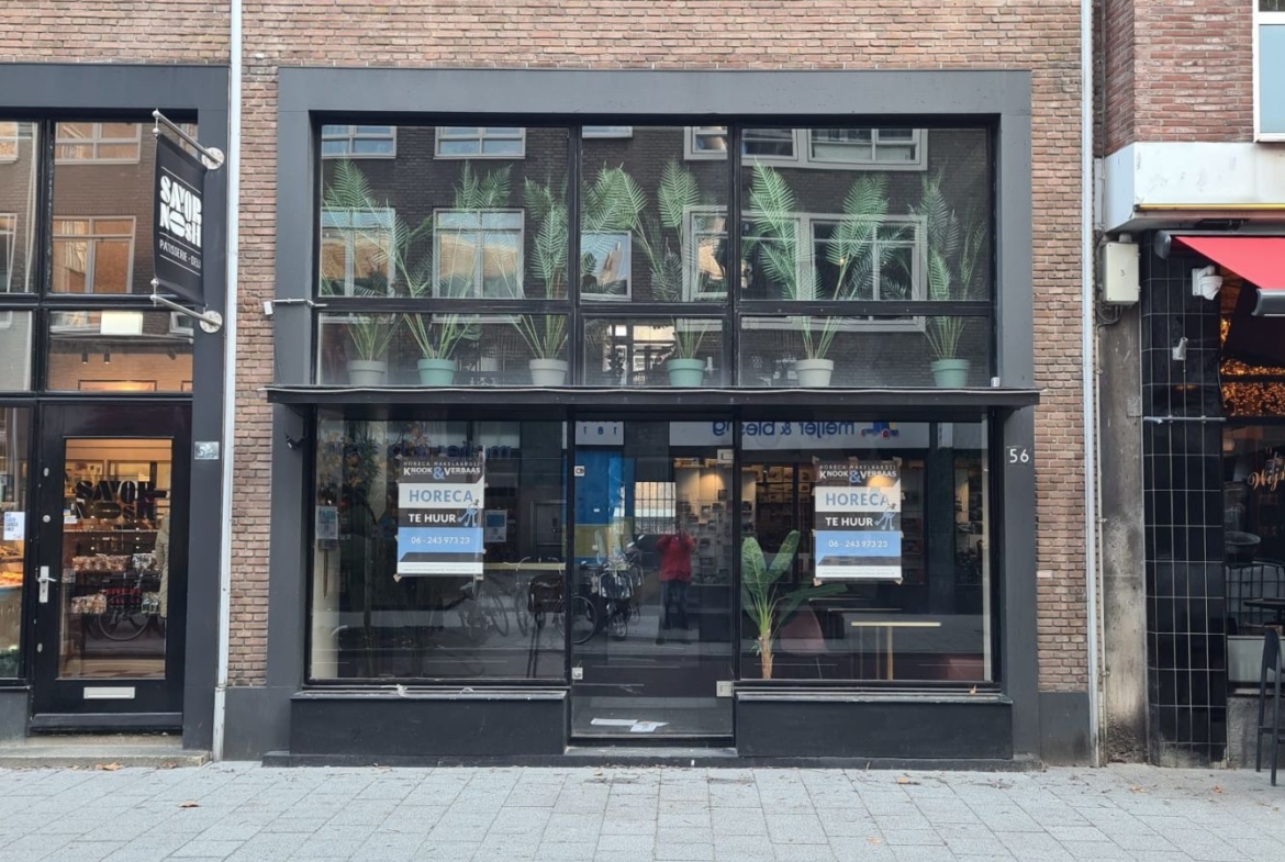 Ter overname én te huur: een ruime, volledig ingerichte horeca-eenheid, gevestigd aan de Westewagenstraat 56 te Rotterdam (voorheen restaurant Bambu)