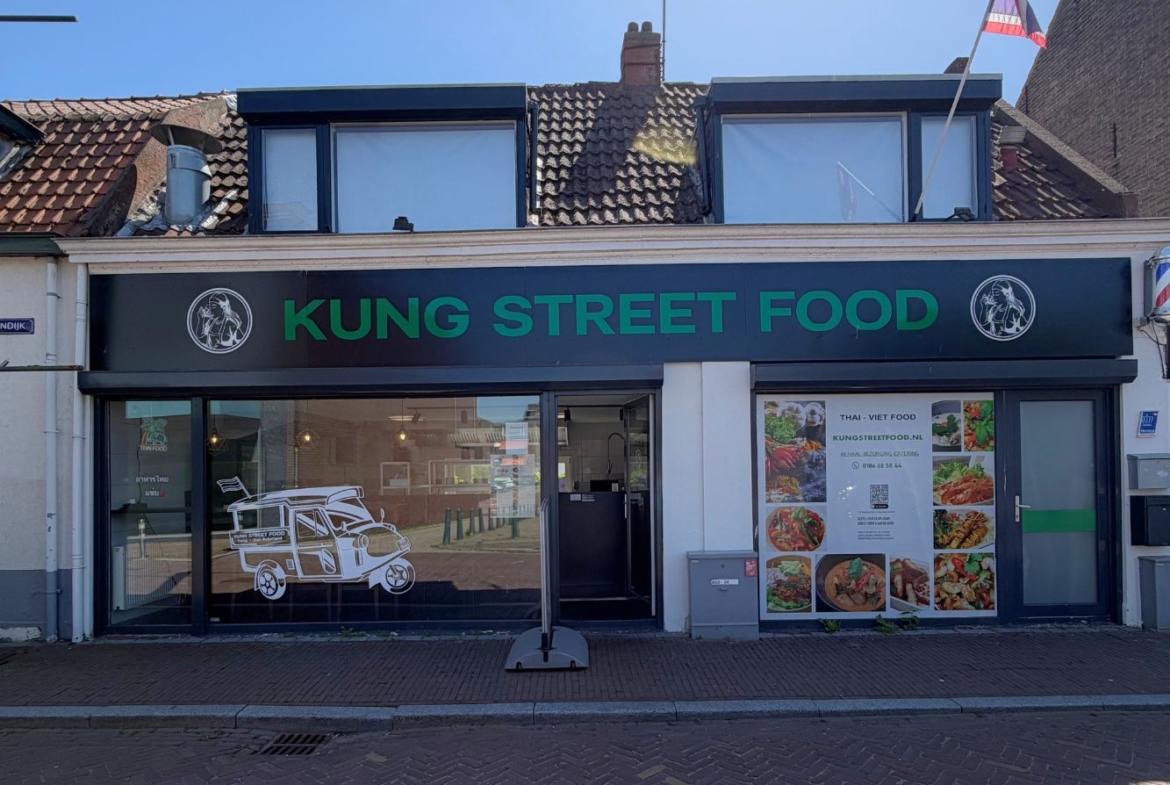 47 m² horecaruimte inclusief 33 m² woning, gevestigd aan de Molendijk 61 te Oud-Beijerland